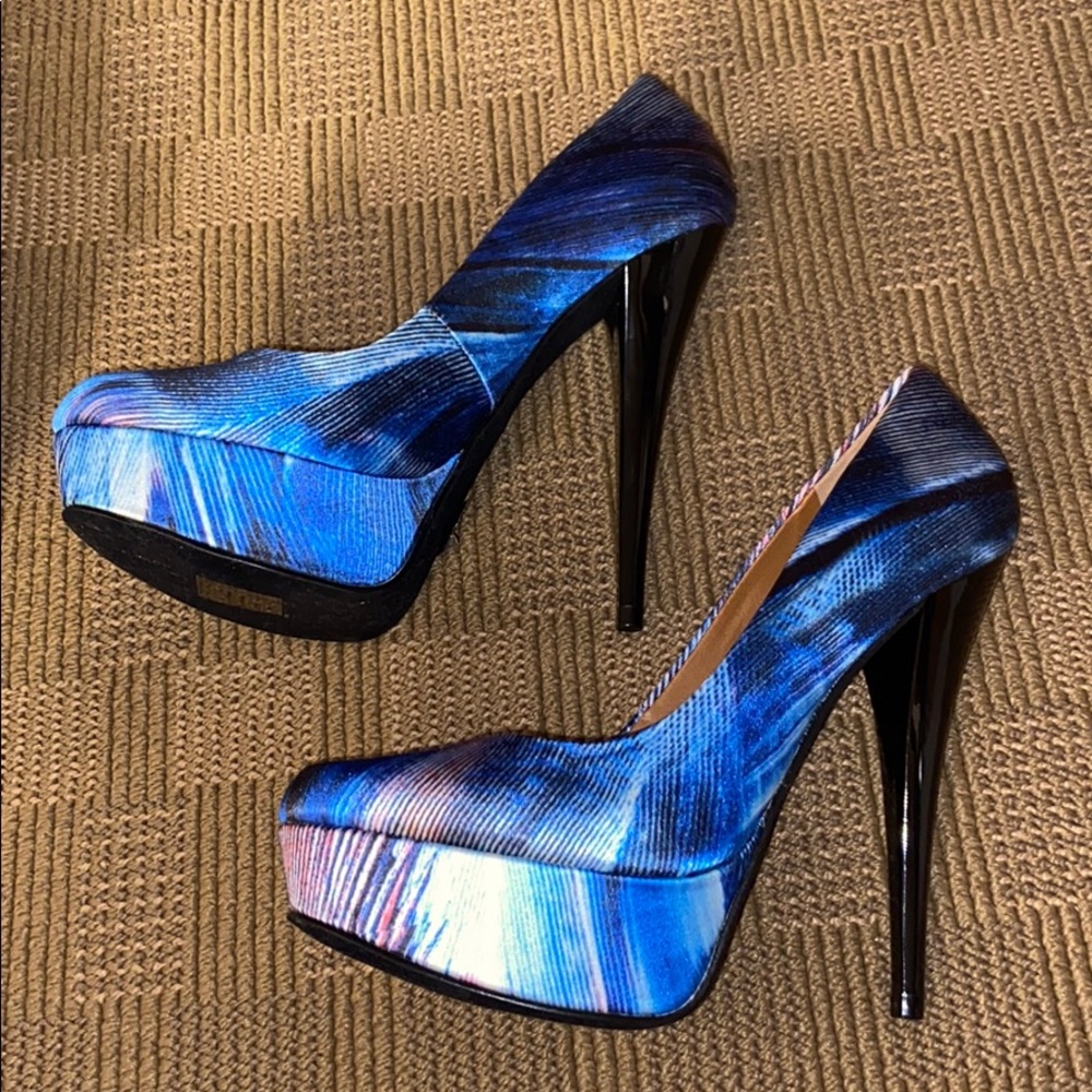 ALDO Jerolda Pumps Shoes Heels Size 7 Blue Multi - Picture 5 of 8